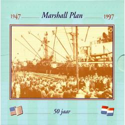 Nederland 10 Gulden 1997 Zilver: 50 Jaar Marshall Plan