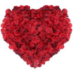 Decarro Luxe rood/zwart rozenblaadjes 575 stuks Valentijnsdag - Valentijn decoratie / Bruiloft versiering
