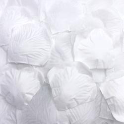 Decarro Luxe witte rozenblaadjes 1000 stuks Valentijnsdag - Valentijn decoratie / Bruiloft versiering