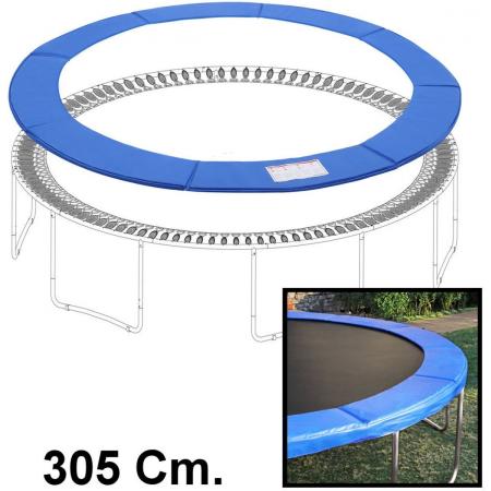 Sterke Trampolinerand 305 Cm diameter – Rond - Hoge kwaliteit beschermrand - Blauw - Trampoline rand afdekking universeel - Beschermrand voor Trampolines van 305 Cm. - Decopatent®