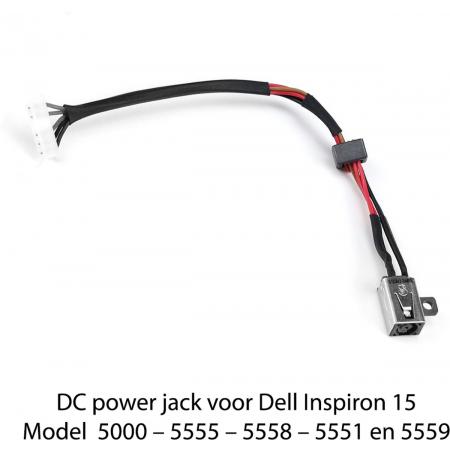 DC Power Jack voor Dell Inspiron 15 model 5000 – 5555 – 5558 – 5551 – 5559