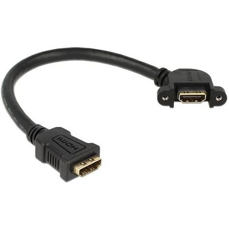 DeLOCK 0.25m 2xHDMI 0.25m HDMI HDMI Zwart HDMI kabel