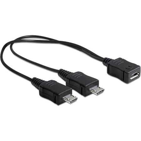 DeLOCK 20.5cm, USB micro-B - 2 x USB micro-B
