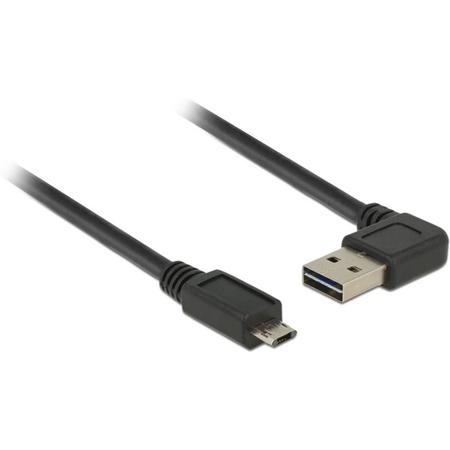 DeLOCK 2m, USB2.0-A/USB2.0 Micro-B 2m USB A Micro-USB B Mannelijk Mannelijk Zwart USB-kabel