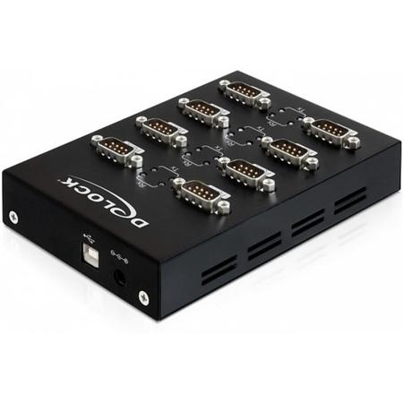 DeLOCK 61860 USB 2.0 RS-232 Zwart kabeladapter/verloopstukje