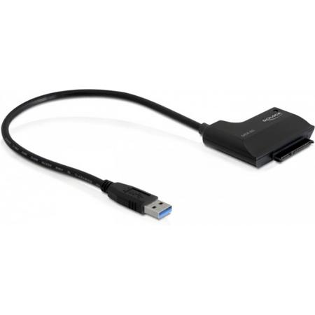 DeLOCK 61882 USB 3.0 SATA Zwart kabeladapter/verloopstukje