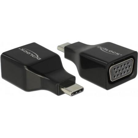 DeLOCK 63933 kabeladapter/verloopstukje USB Type-C VGA Zwart