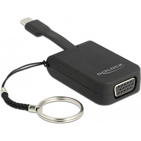 DeLOCK 63941 video kabel adapter 0,03 m USB Type-C VGA Zwart