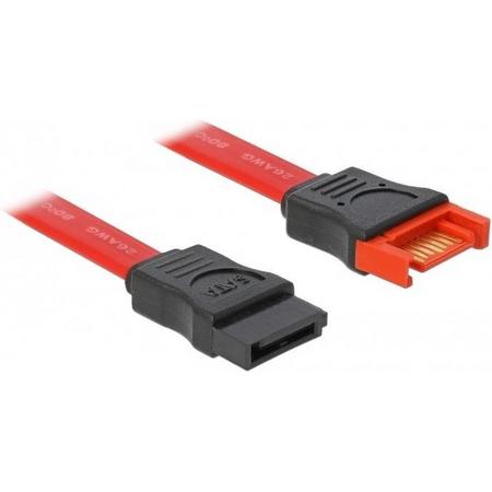 DeLOCK 83954 0.5m SATA III 7-pin SATA III 7-pin Zwart, Rood SATA-kabel