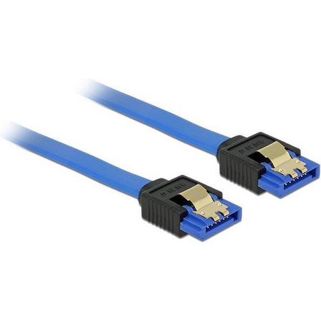 DeLOCK 84979 SATA-kabel 0,5 m SATA 7-pin Zwart, Blauw