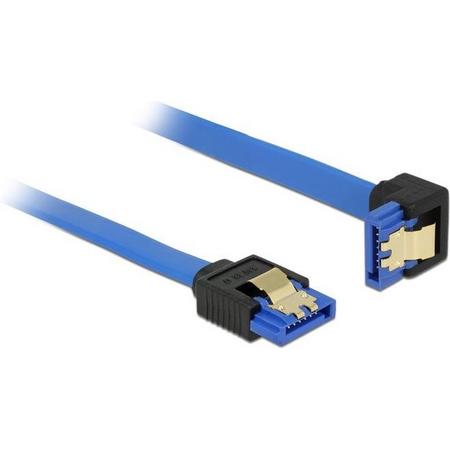 DeLOCK 85089 SATA-kabel 0,2 m SATA 7-pin Zwart, Blauw