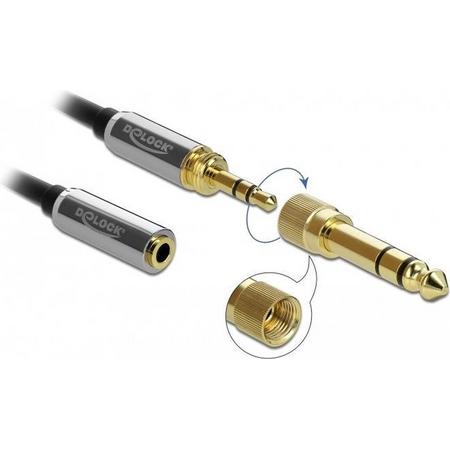 DeLOCK 85779 audio kabel 0,5 m 3.5mm Zwart, Grijs