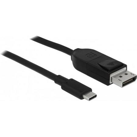 DeLOCK 85812 video kabel adapter 1 m USB C DisplayPort Zwart
