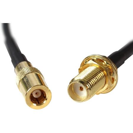 DeLOCK 88584 0.2m Zwart coax-kabel