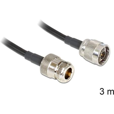 DeLOCK 88682 3m Zwart coax-kabel
