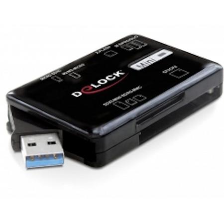 DeLOCK 91719 USB 3.0 Zwart geheugenkaartlezer