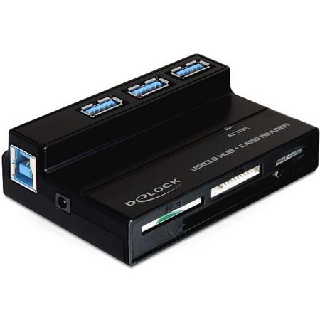 DeLOCK 91721 USB 3.0 Zwart geheugenkaartlezer