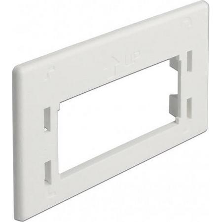 DeLOCK Adapter plaat voor meubel opbouw uitvoerdoos / wit