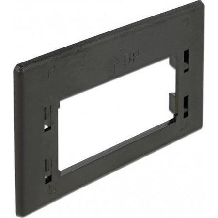 DeLOCK Adapter plaat voor meubel opbouw uitvoerdoos / zwart