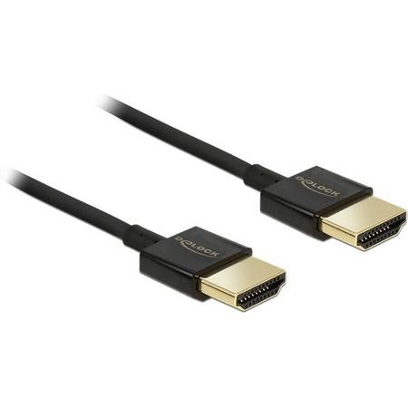 DeLOCK HDMI/HDMI, 1.5 m 1.5m HDMI HDMI Zwart HDMI kabel