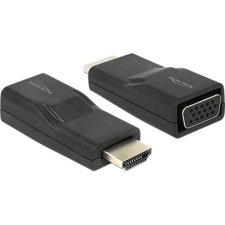DeLOCK HDMI/VGA HDMI VGA Zwart kabeladapter/verloopstukje