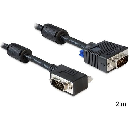 DeLOCK SVGA 2 m 2m VGA (D-Sub) VGA (D-Sub) Zwart VGA kabel