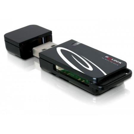 DeLOCK USB 2.0 CardReader 18 in 1 Zwart geheugenkaartlezer