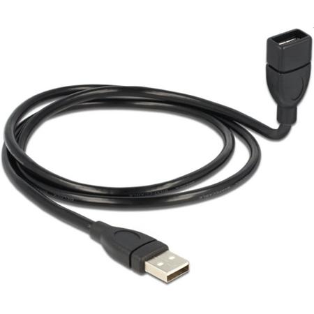 USB Verl. Delock A - A St/Bu 1.00m ShapeCable zw