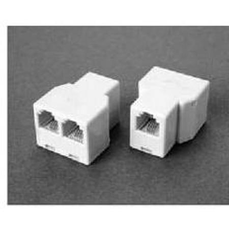 Deltac Modular 3-way adapter Wit kabeladapter/verloopstukje