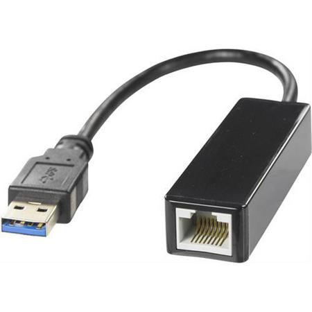 DELTACO USB3-GIGA5 USB 3.1 naar Gigabit Ethernet RJ45 10/100/1000 Mbit adapter macOS, Linux en Windows zwart