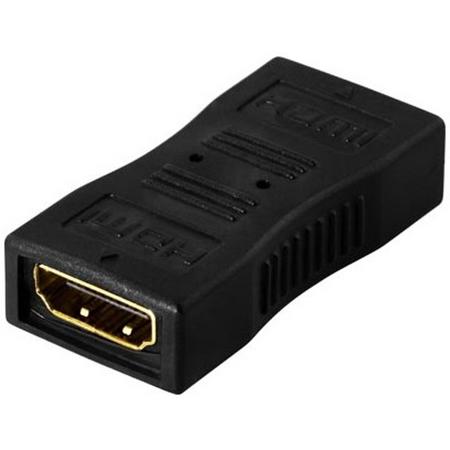 Deltaco HDMI-12 HDMI 19-pin HDMI 19-pin Zwart kabeladapter/verloopstukje
