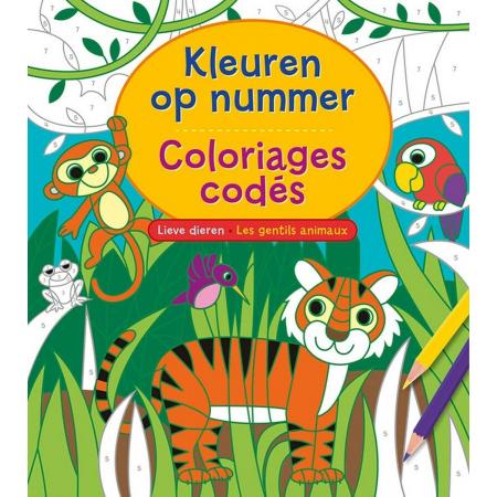 Kleuren op nummer - Lieve dieren / Coloriages codés - Les gentils animaux