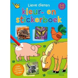 Lieve dieren kleur- en stickerboek (3-5 j.)