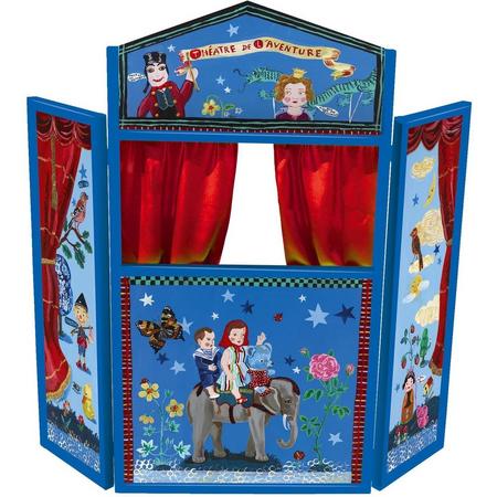 Poppenkast - ZINAPS wtoy Puppet Theatre met 4 poppen 68 x 135 cm