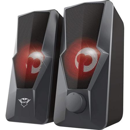 pc speakers - Trust Gaming GXT 610 Argus Illuminated 2,0 USB PC Speaker Set (20W Peak Power, Pulsating LED Lighting, USB Powered) Black