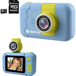 Denver Kindercamera FULL HD - INCL. 32GB SD KAART - Camera Voor & Achter - 40MP - Speelgoed Fototoestel - KCA1350 - Blauw