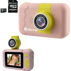 Denver Kindercamera FULL HD - INCL. 32GB SD KAART - Camera Voor & Achter - 40MP - Speelgoed Fototoestel - KCA1350 - Roze