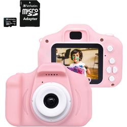 Denver Kindercamera Full HD met 16GB SD kaart - Digitale Camera Kinderen - Foto en Video - 40 MP - 7 filters - 28 fotolijsten - 3 spelletjes - KCA1330 - Roze