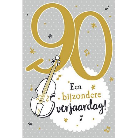 Cijferkaart met muziek 90 Een Bijzondere Verjaardag!
