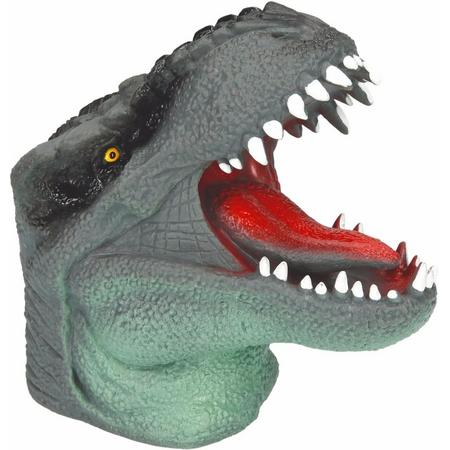 Dino World latex handpop groen 14 cm