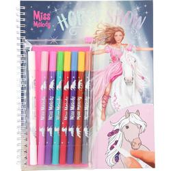 Miss Melody kleurboek met dubbele viltstiften