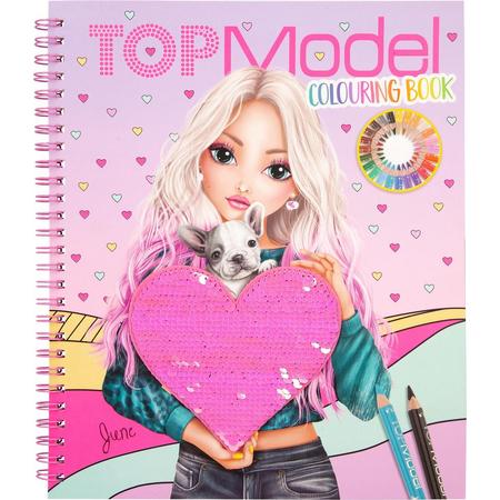 TOPModel kleurboek met pailletten