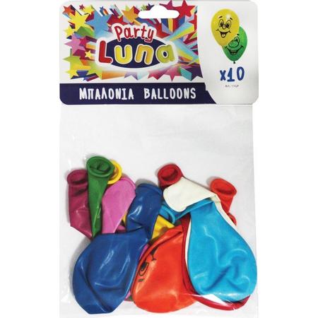 Diakakis Ballonnen Smiley Latex Multicolor 10 Stuks