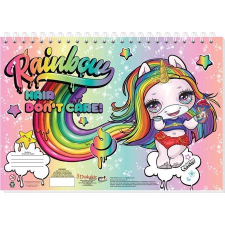 Diakakis Kleurboek Poopsie Rainbow Meisjes 33 Cm Papier 3-delig