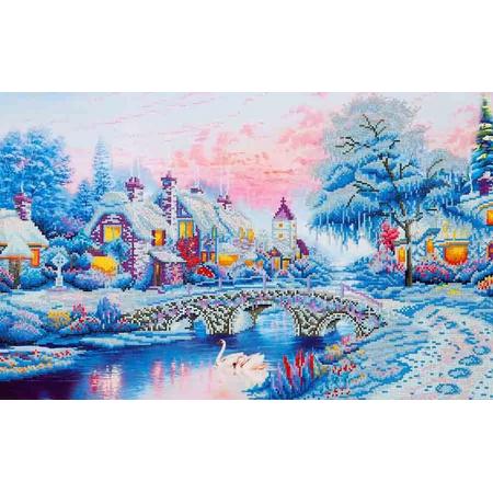 Diamond Dotz   painting Winter Village (79x50 cm)