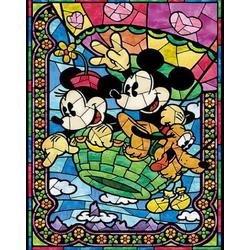 Diamond Painting Mickey&Minnie Mouse Luchtballon - RONDE steentjes - Soft canvas - Volledig pakket - 29 kleuren - 25x35cm - Diamond Painting kinderen - Diamond Painting volwassenen