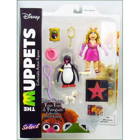 The Muppets - Miss Piggy, Foo Foo & Penguin action figures (Diamond Select)