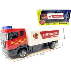 Brandweerwagen - Speelgoed brandweerauto watertankwagen - pull-back drive - 16.5 CM