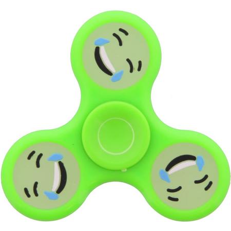Groene Fidget spinner met Emoji.