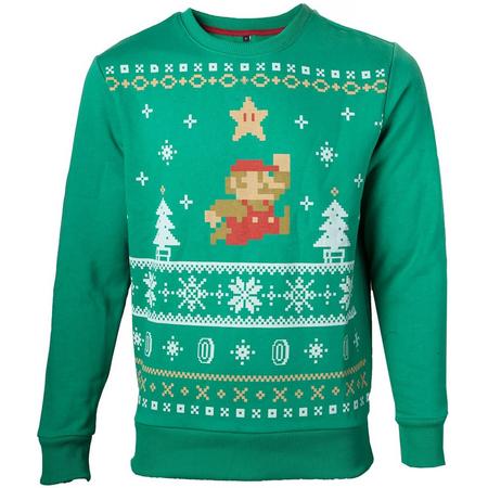 NINTENDO Sweater Jumping Mario Christmas (L)